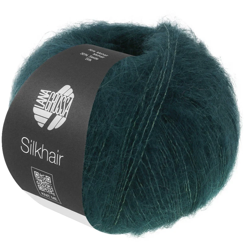 Lana Grossa Silkhair 231 Zwartgroen