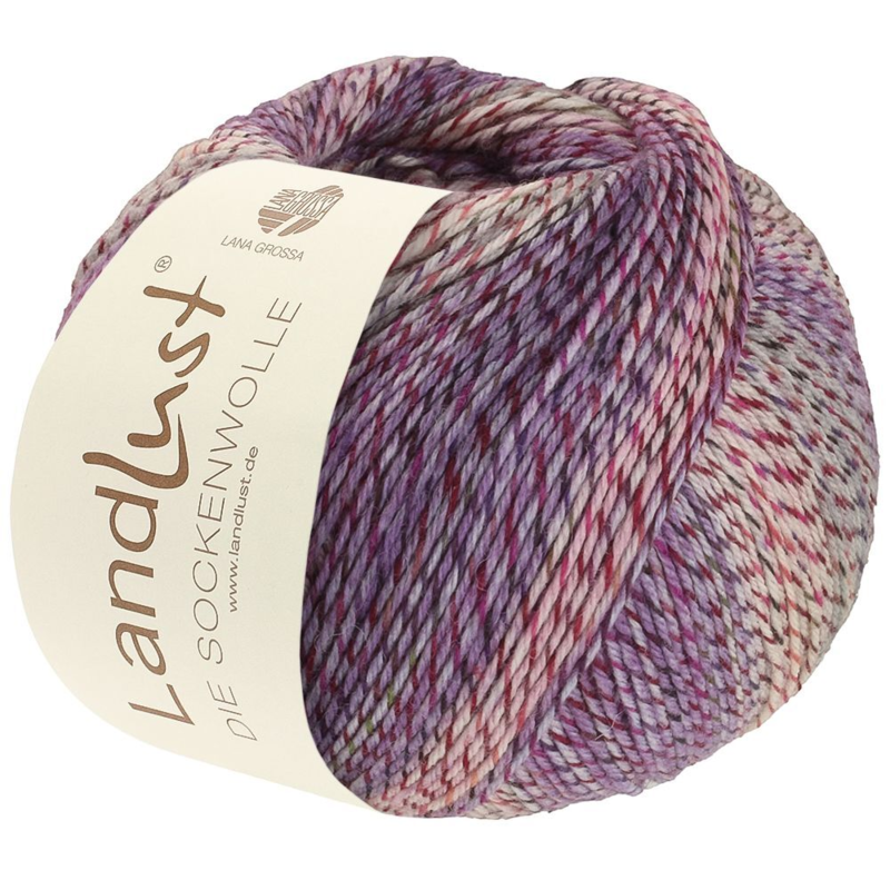 Lana Grossa Landlust Die Sockenwolle 217 Ecru/Roze/Paars/Hotpink/Fuchsia/Antraciet