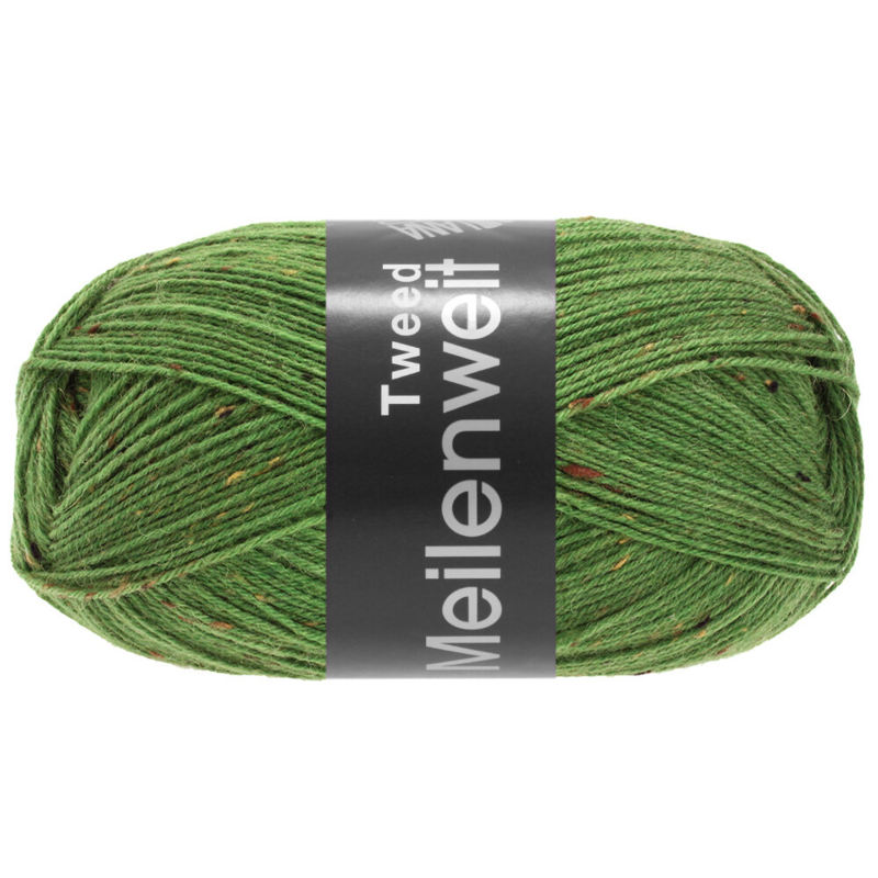 Lana Grossa Meilenweit 100 Tweed 165 Groen