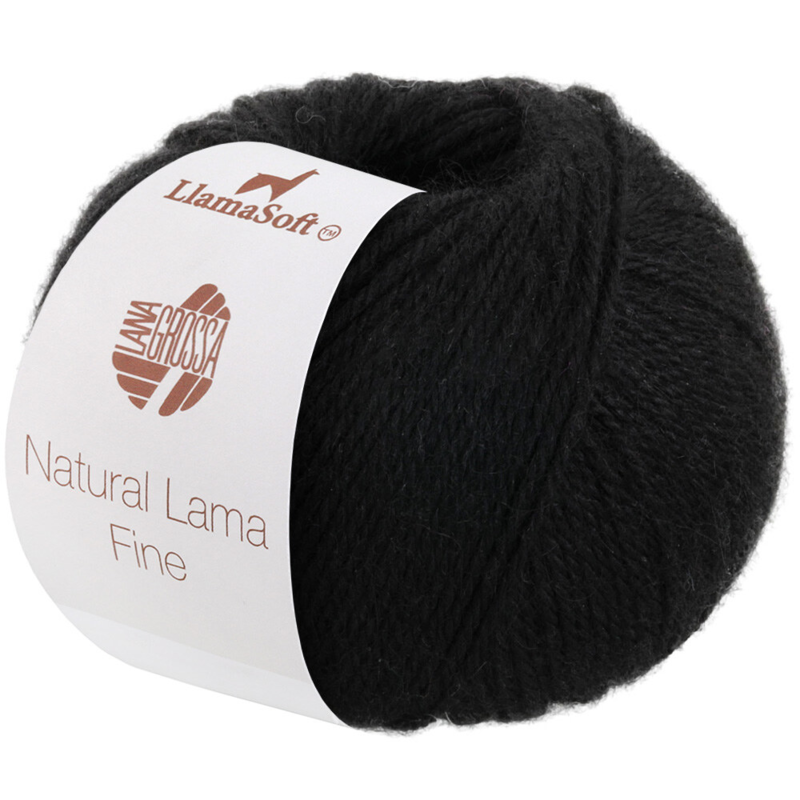 Lana Grossa Natural Lama Fine 108 Zwart