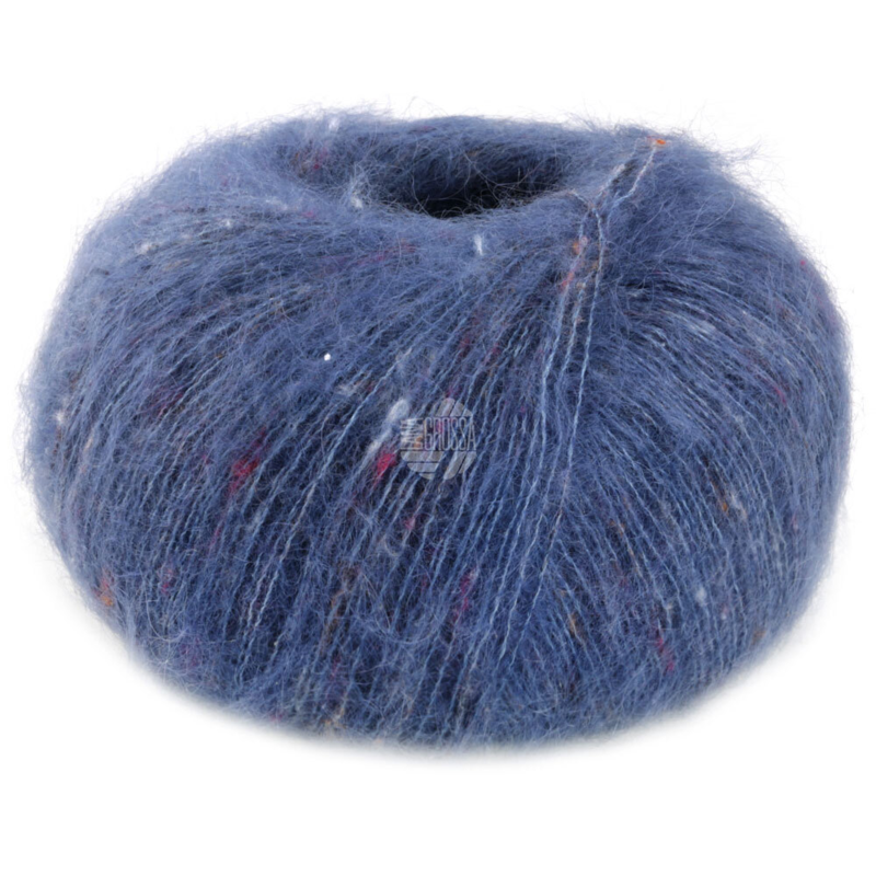 Lana Grossa Natural Superkid Tweed 619 Donkerblauw