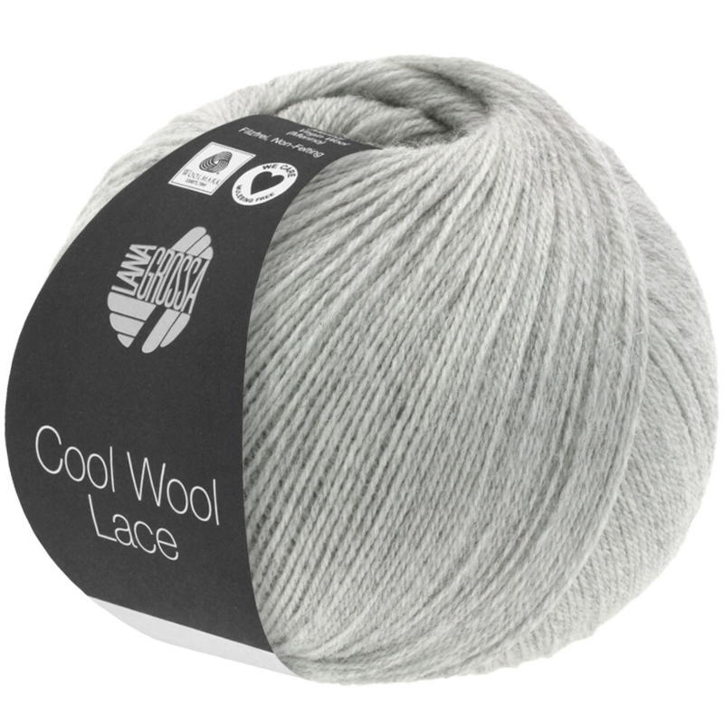 Lana Grossa Cool Wool Lace 27 Lichtgrijs