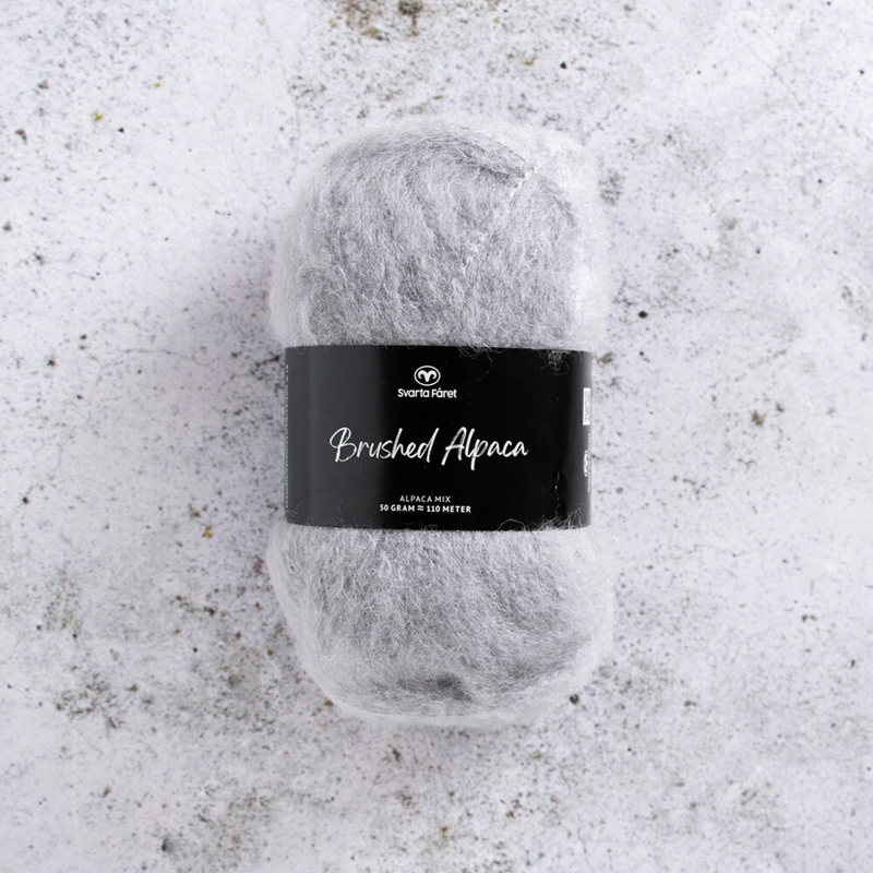 Svarta Fåret Brushed Alpaca 002 Zuivere Leisteen