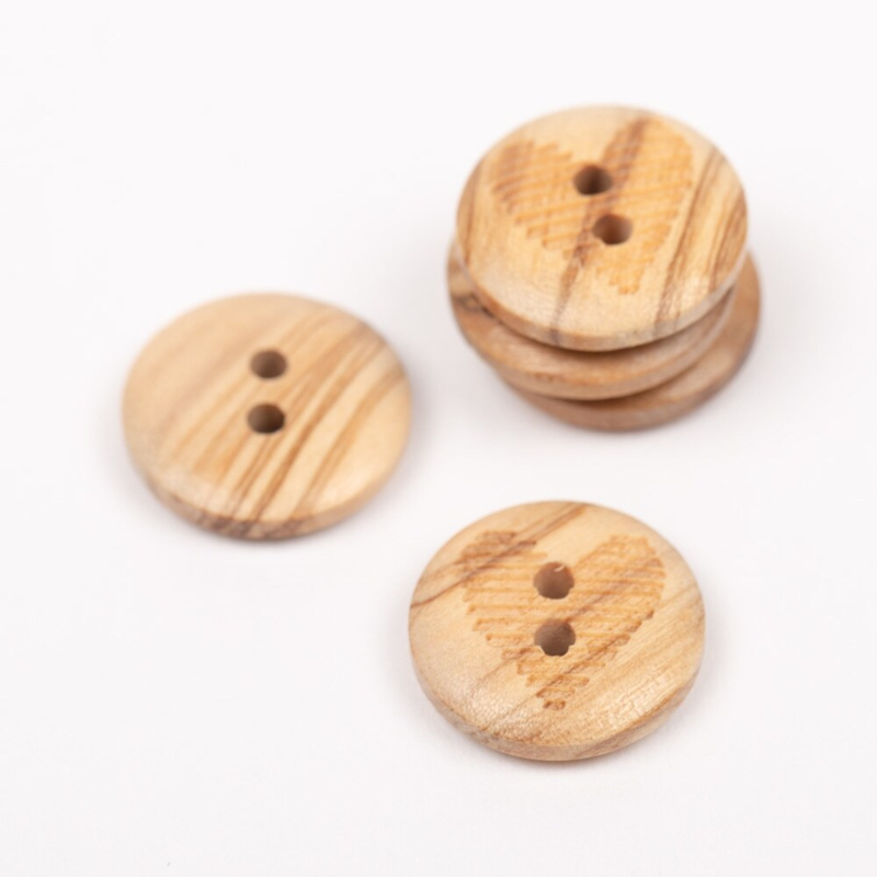 DROPS Hart (Hout), Knoop, 15 mm (nr. 814)