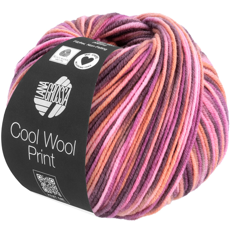 Lana Grossa Cool Wool Print 830 Roze/Roest/Mauve/Braam