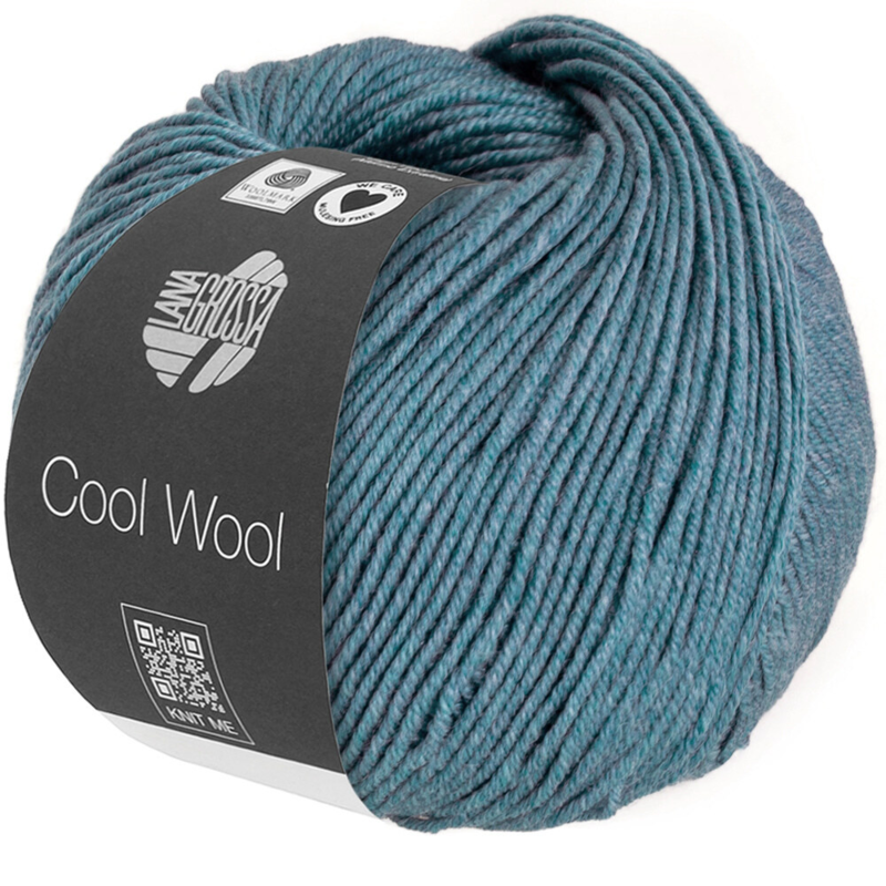 Lana Grossa Cool Wool Mélange 1433 Duifblauw gemêleerd