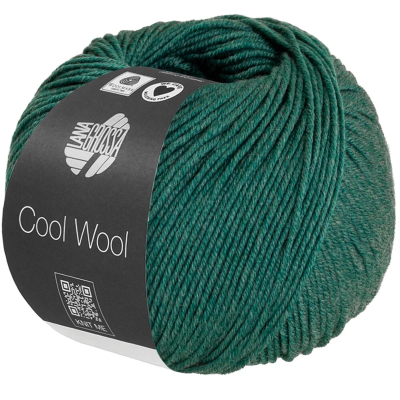Lana Grossa Cool Wool Mélange 1505 Donkergroen gemêleerd