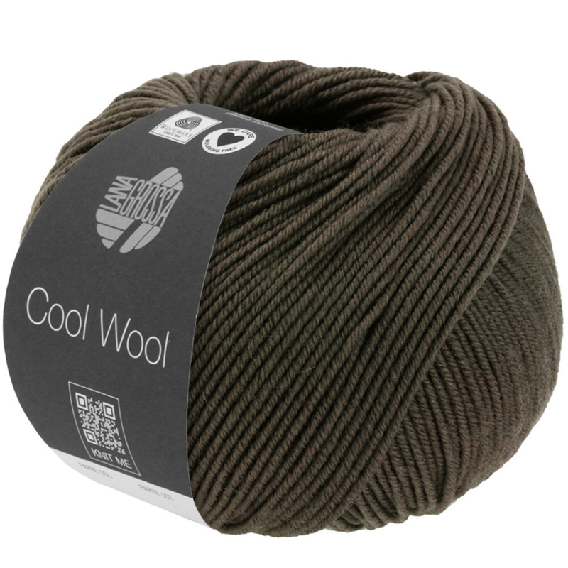 Lana Grossa Cool Wool Mélange 1429 Donker olijf gemêleerd