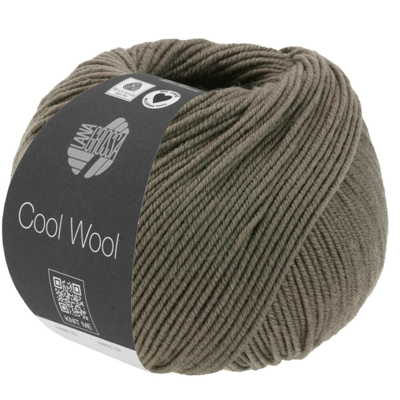 Lana Grossa Cool Wool Mélange 1422 Donkerbruin gemêleerd