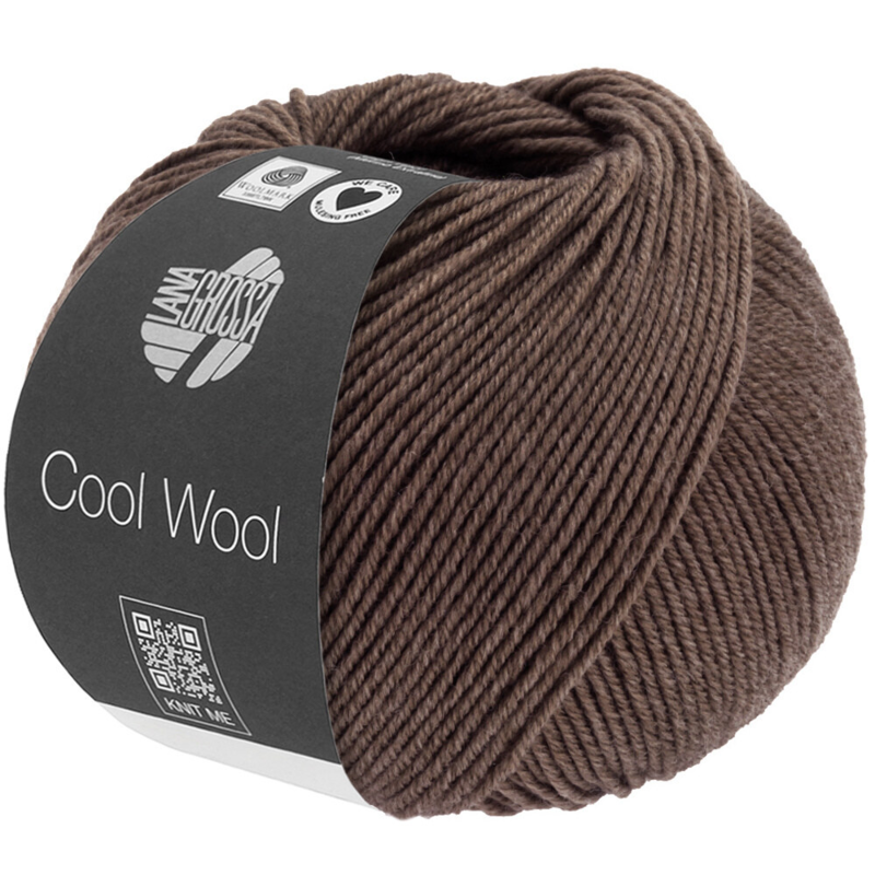 Lana Grossa Cool Wool Mélange 1435 Koffiebruin gemêleerd