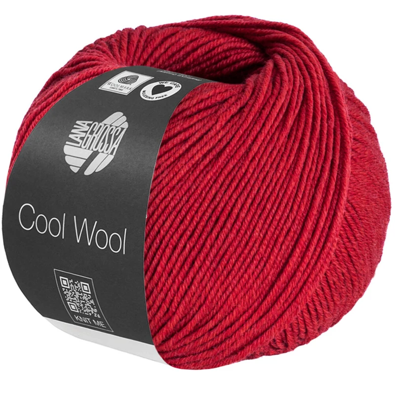 Lana Grossa Cool Wool Mélange 1501 Kersenrood gemêleerd