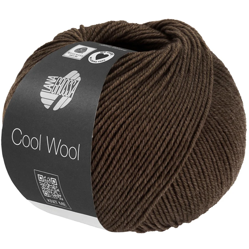 Lana Grossa Cool Wool Mélange 1509 Grijsbruin gemêleerd