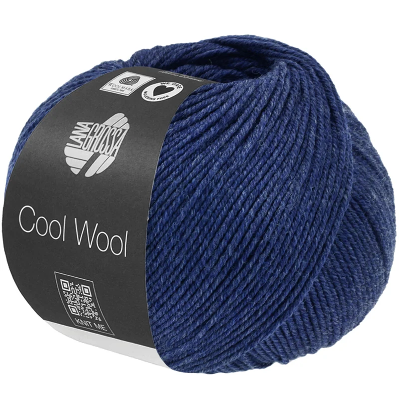 Lana Grossa Cool Wool Mélange 1504 Donkerblauw gemêleerd