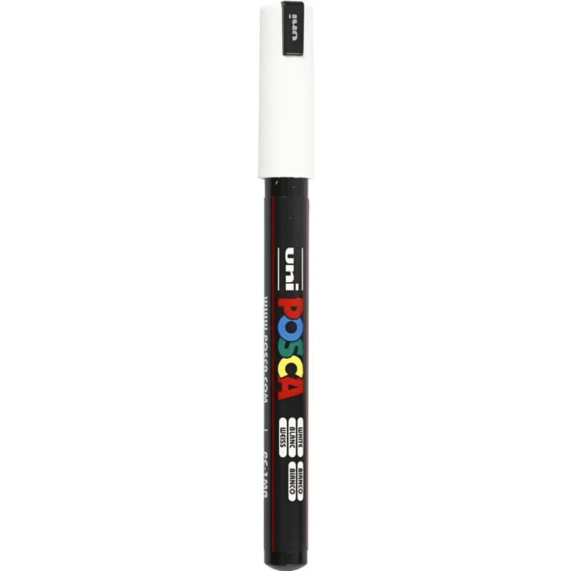 Posca Marker, 0.7 mm, 1 st. Wit