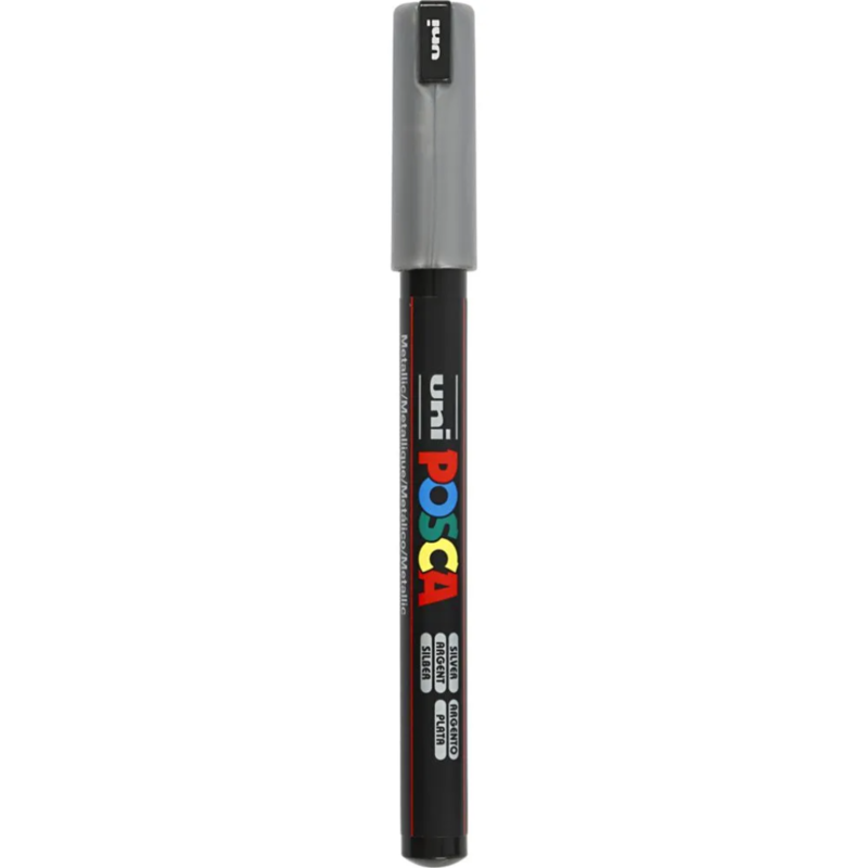 Posca Marker, 0.7 mm, 1 st. Zilver