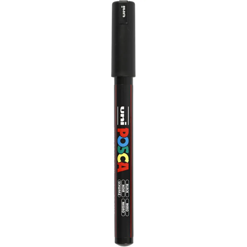 Posca Marker, 0.7 mm, 1 st. Zwart