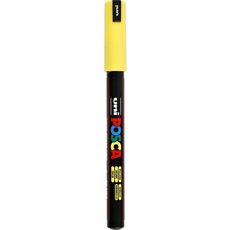 Posca Marker, 0.7 mm, 1 st. Geel