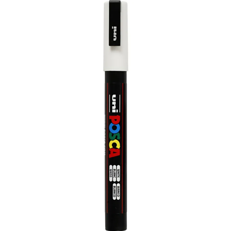 Posca Marker, 0,9-1,3 mm, 1 st. Wit