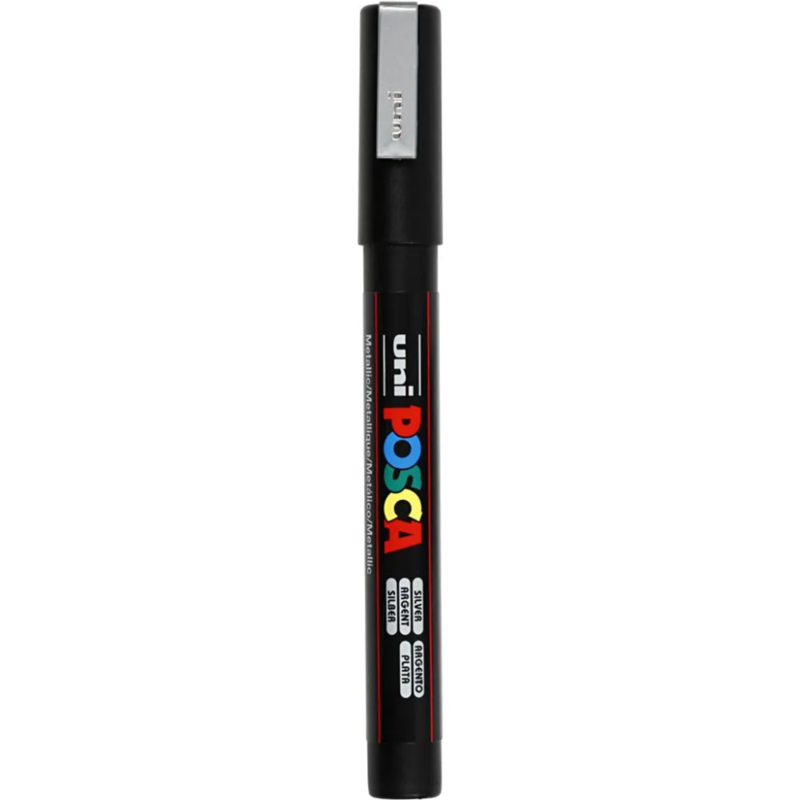 Posca Marker, 0,9-1,3 mm, 1 st. Zilver