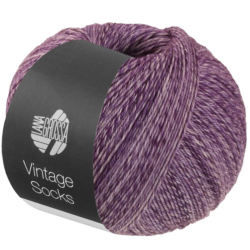 Lana Grossa Vintage Socks 1021 Donkerviolet/pruim gemêleerd