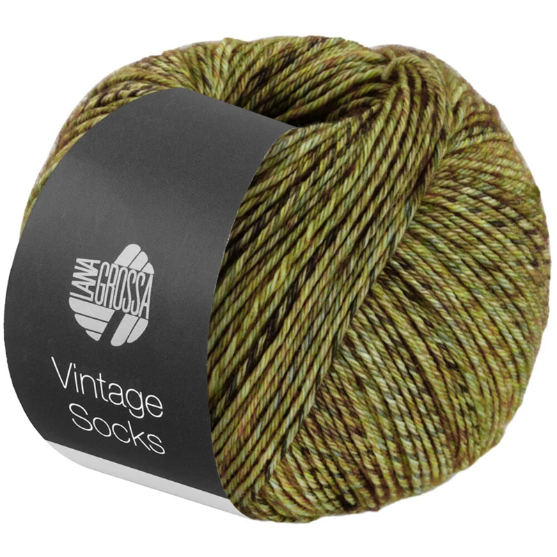 Lana Grossa Vintage Socks 1002 Meigroen/appelgroen/donkergroen gemêleerd