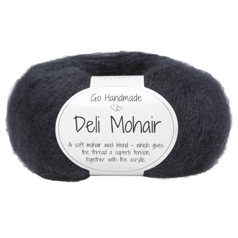 Go Handmade Deli Mohair 91 Donkergrijs