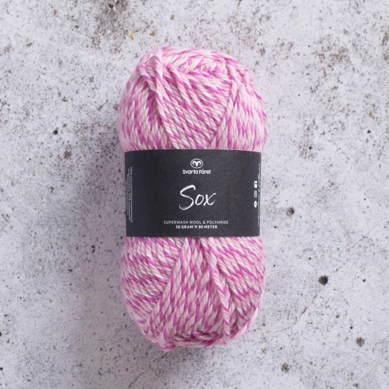 Svarta Fåret Sox 50 g 010 Natuurlijk fuchsia snoep