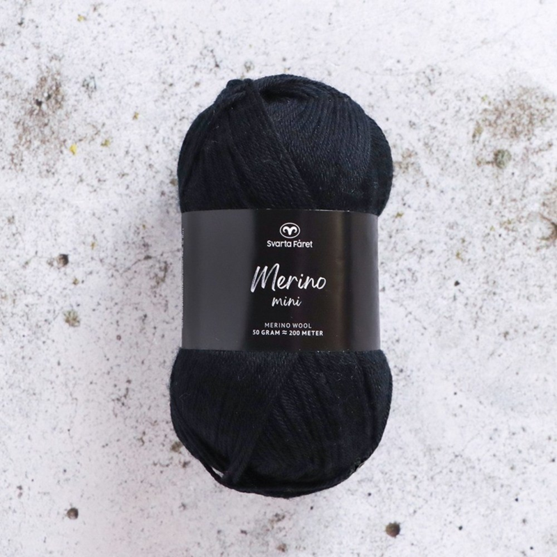 Svarta Fåret Merino Mini 01 Pikzwart