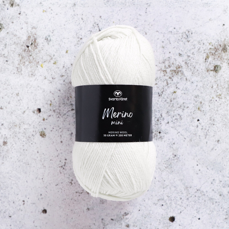 Svarta Fåret Merino Mini 30 Sneeuwwit