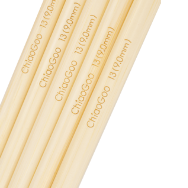 ChiaoGoo Sokkennaalden Bamboe Natural (13, 15 en 20 cm)