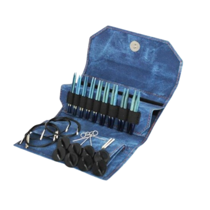 LYKKE Verwisselbare Rondbreinaalden Set Indigo, Blauw, 9 cm