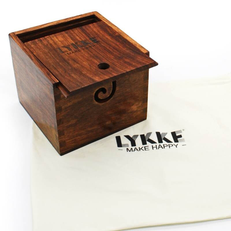 LYKKE Garenbox met Deksel Shisham Wood