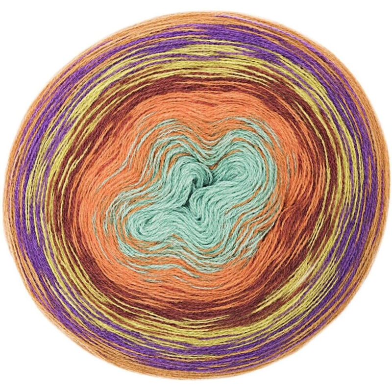 Rico Design Creative Wool Dégradé Super 6 12 Oranje-groen