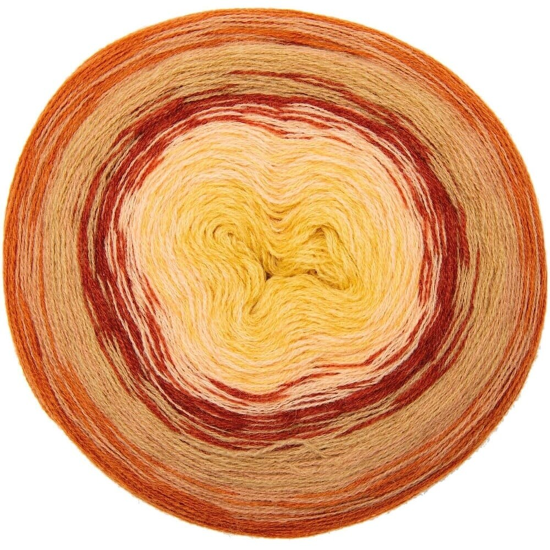 Rico Design Creative Wool Dégradé Super 6 17 Rood-mosterd