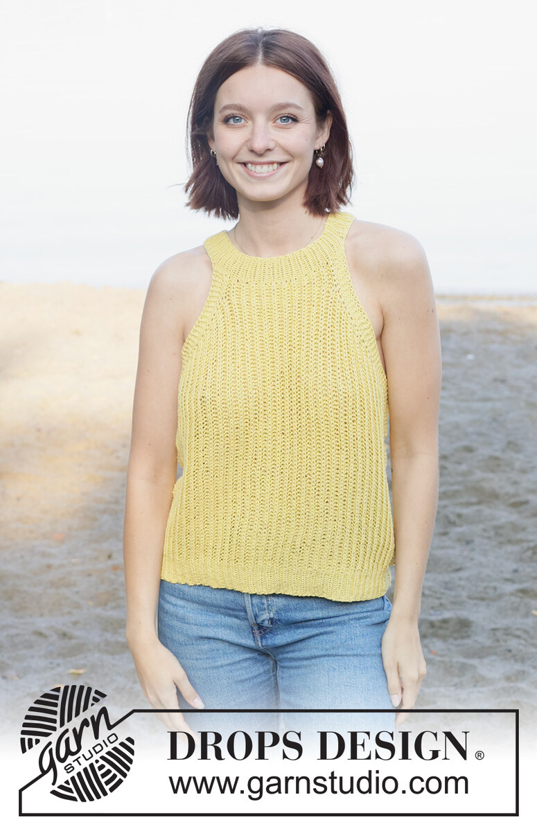 258-19 Sunbeam Shine Top by DROPS Design