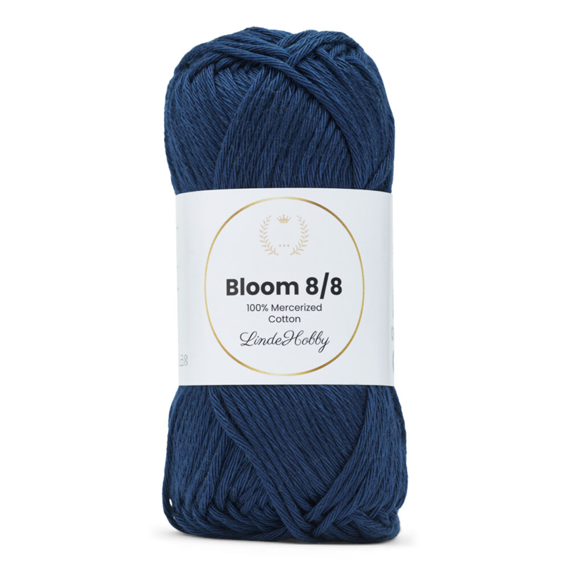 LindeHobby Bloom 8/8 Mercerized Cotton 17 Marineblauw