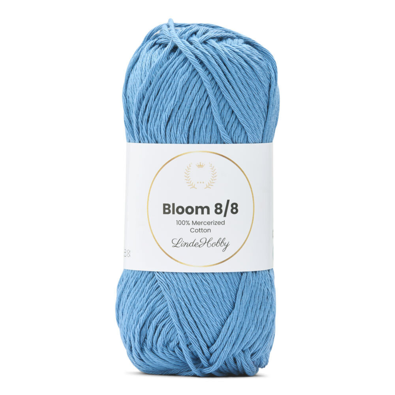 LindeHobby Bloom 8/8 Mercerized Cotton 16 Denimblauw