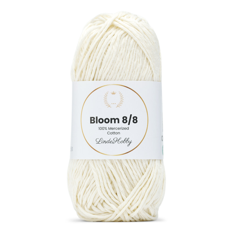 LindeHobby Bloom 8/8 Mercerized Cotton 30 Natuurlijke wit