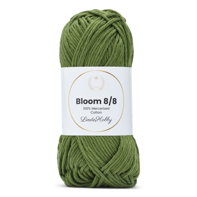 LindeHobby Bloom 8/8 Mercerized Cotton 20 Olijfgroen