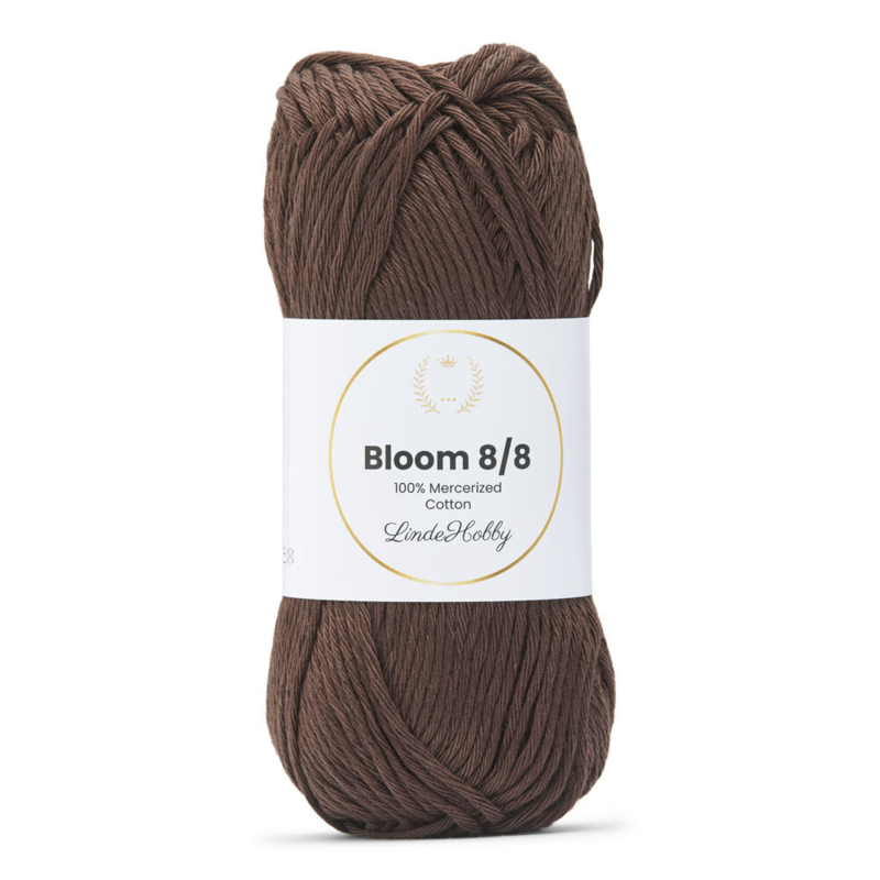 LindeHobby Bloom 8/8 Mercerized Cotton 08 Donkerbruin