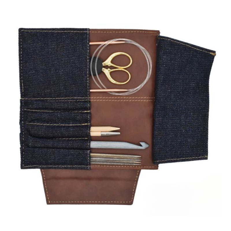 LYKKE Weekender Large Etui met Magnetische Sluiting, 13 cm Chocolade