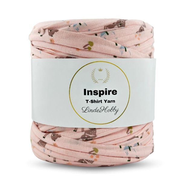 LindeHobby Inspire Print 100 Roze met hertjes