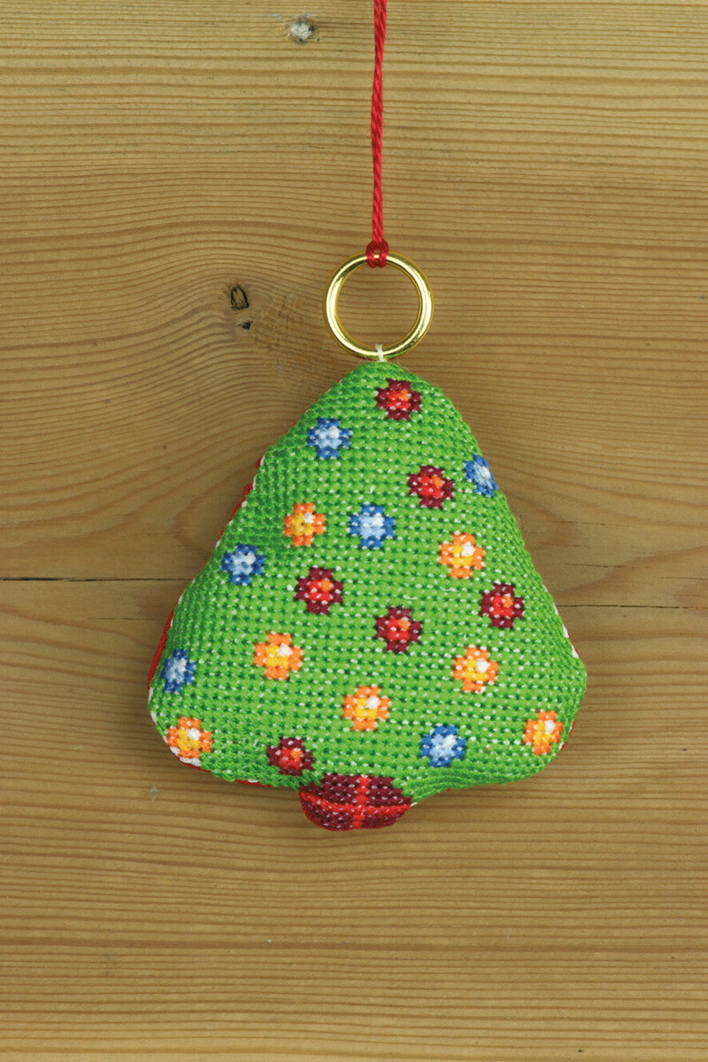 Borduurpakket Kerstboom 8 x 8 cm