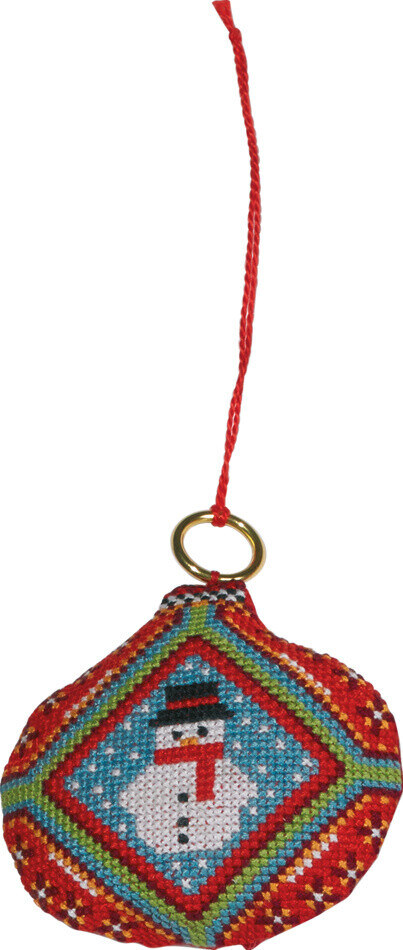 Borduurpakket Sneeuwbol 8 x 8 cm