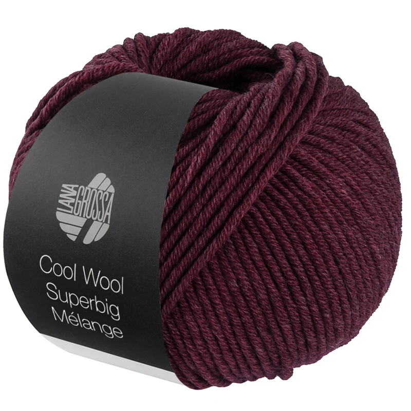 Lana Grossa Cool Wool Superbig 221 Zwartrood gemêleerd