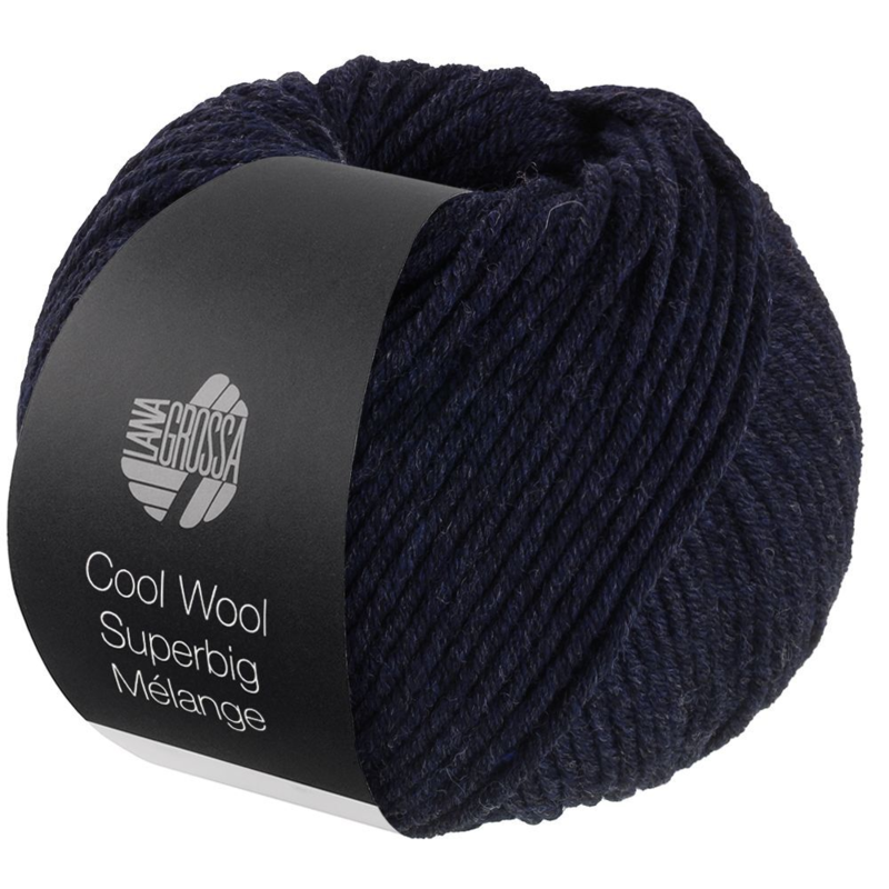 Lana Grossa Cool Wool Superbig 209 Middernachtblauw gemêleerd