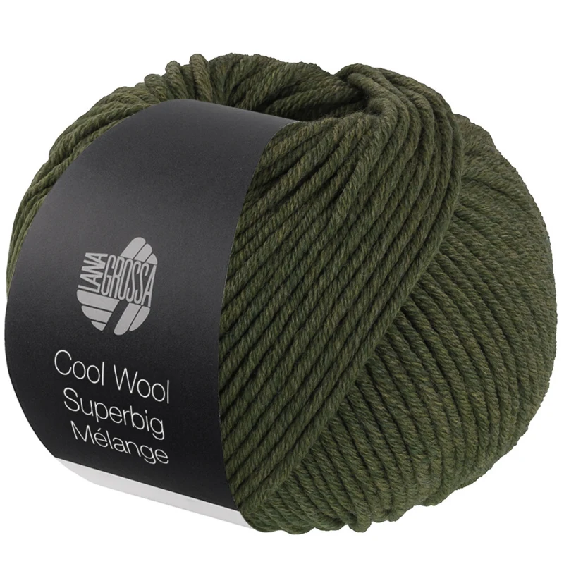 Lana Grossa Cool Wool Superbig 228 Lodengroen gemêleerd