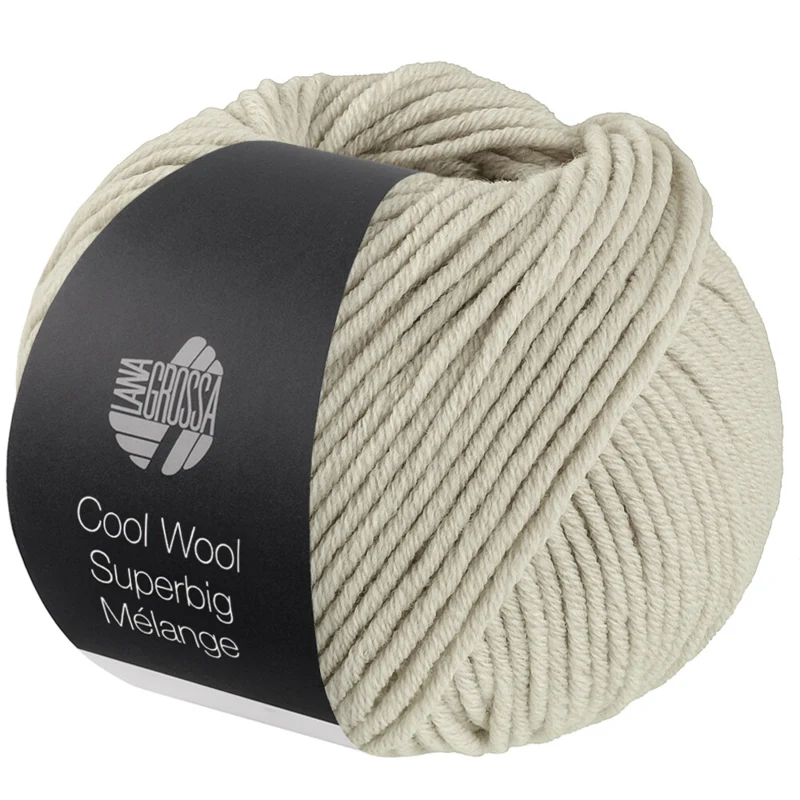 Lana Grossa Cool Wool Superbig 231 Lichtgrijs gemêleerd