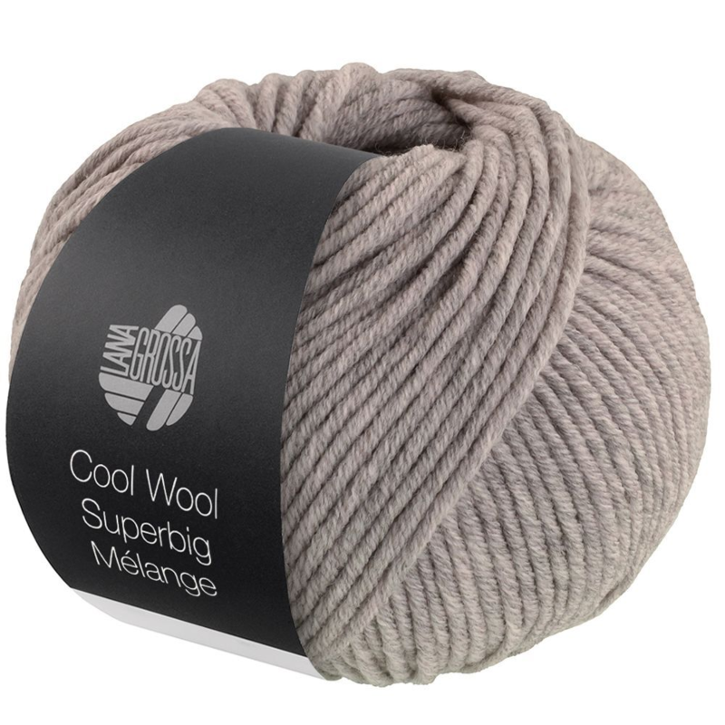 Lana Grossa Cool Wool Superbig 215 Grijs-beige gemêleerd