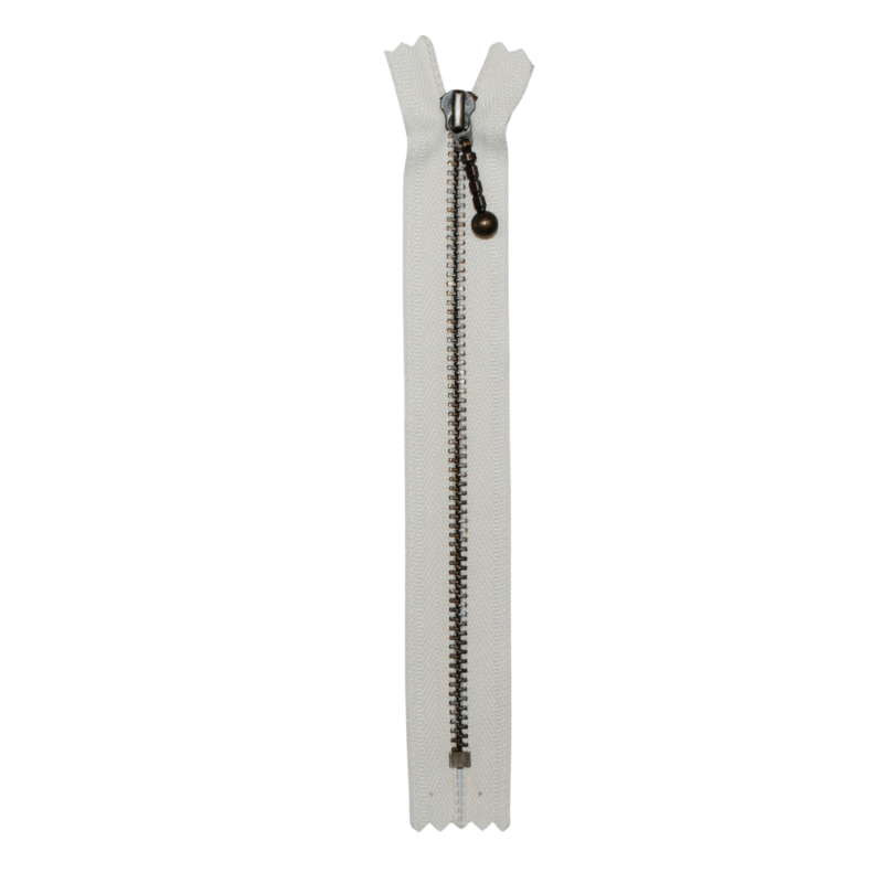 YKK Vaste Rits Antiek Messing 4 mm 14 cm 841 Ecru